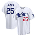 Trusc LA.Dodgers #25 Tommy Edman Player White Home Game Stitched Jerseys