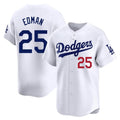 Trusc LA.Dodgers #25 Tommy Edman Player White Limited Home Stitched Jerseys