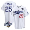 Trusc LA.Dodgers #25 Tommy Edman Player White World Series Home Game Stitched Jerseys