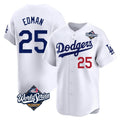 Trusc LA.Dodgers #25 Tommy Edman Player White World Series Limited Home Stitched Jerseys