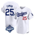Trusc LA.Dodgers #25 Tommy Edman Player White World Series Meet Limited Home Stitched Jerseys