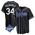 Trusc LA.Dodgers #34 Fernando Valenzuela Player Black World Series Meet Carbon Limited Home Stitched Jerseys
