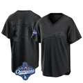Trusc LA.Dodgers #34 Fernando Valenzuela Player Black World Series Meet Pitch Fashion T-shirt Stitched Jerseys