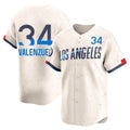 Trusc LA.Dodgers #34 Fernando Valenzuela Player Cream City Connect Limited Home Stitched Jerseys
