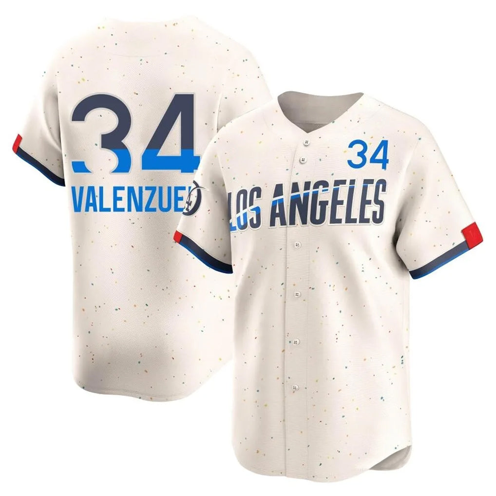Trusc LA.Dodgers #34 Fernando Valenzuela Player Cream City Connect Limited Home Stitched Jerseys