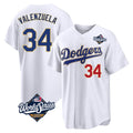 Trusc LA.Dodgers #34 Fernando Valenzuela Player Gold White World Series 2026 Collection Stadium Limited Stitched Jerseys