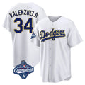 Trusc LA.Dodgers #34 Fernando Valenzuela Player Gold White World Series Meet 2026 Collection Stadium Game Stitched Jerseys