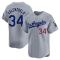 Trusc LA.Dodgers #34 Fernando Valenzuela Player Gray Limited Home Stitched Jerseys