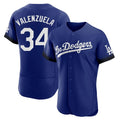 Trusc LA.Dodgers #34 Fernando Valenzuela Player Royal City Connect Elite Home Stitched Jerseys