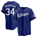Trusc LA.Dodgers #34 Fernando Valenzuela Player Royal City Connect Home Game Stitched Jerseys