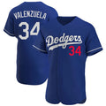 Trusc LA.Dodgers #34 Fernando Valenzuela Player Royal Limited Elite Home Stitched Jerseys