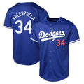 Trusc LA.Dodgers #34 Fernando Valenzuela Player Royal Limited World Series Stitched Jerseys
