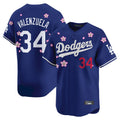 Trusc LA.Dodgers #34 Fernando Valenzuela Player Royal Tokyo Series Vapor Premier Limited Stitched Jerseys