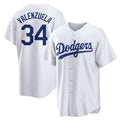 Trusc LA.Dodgers #34 Fernando Valenzuela Player White Game Home Stitched Jerseys