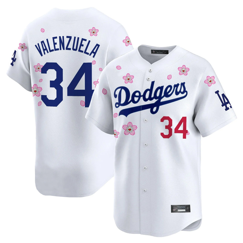 Trusc LA.Dodgers #34 Fernando Valenzuela Player White Tokyo Series Vapor Premier Limited Stitched Jerseys