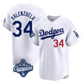 Trusc LA.Dodgers #34 Fernando Valenzuela Player White World Series Meet Limited Home Stitched Jerseys