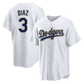 Trusc LA.Dodgers #3 Edwin D¡§aaz Player Gold White 2026 Collection Stadium Game Stitched Jerseys