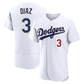 Trusc LA.Dodgers #3 Edwin D¡§aaz Player Gold White 2026 Collection Stadium Limited Elite Stitched Jerseys
