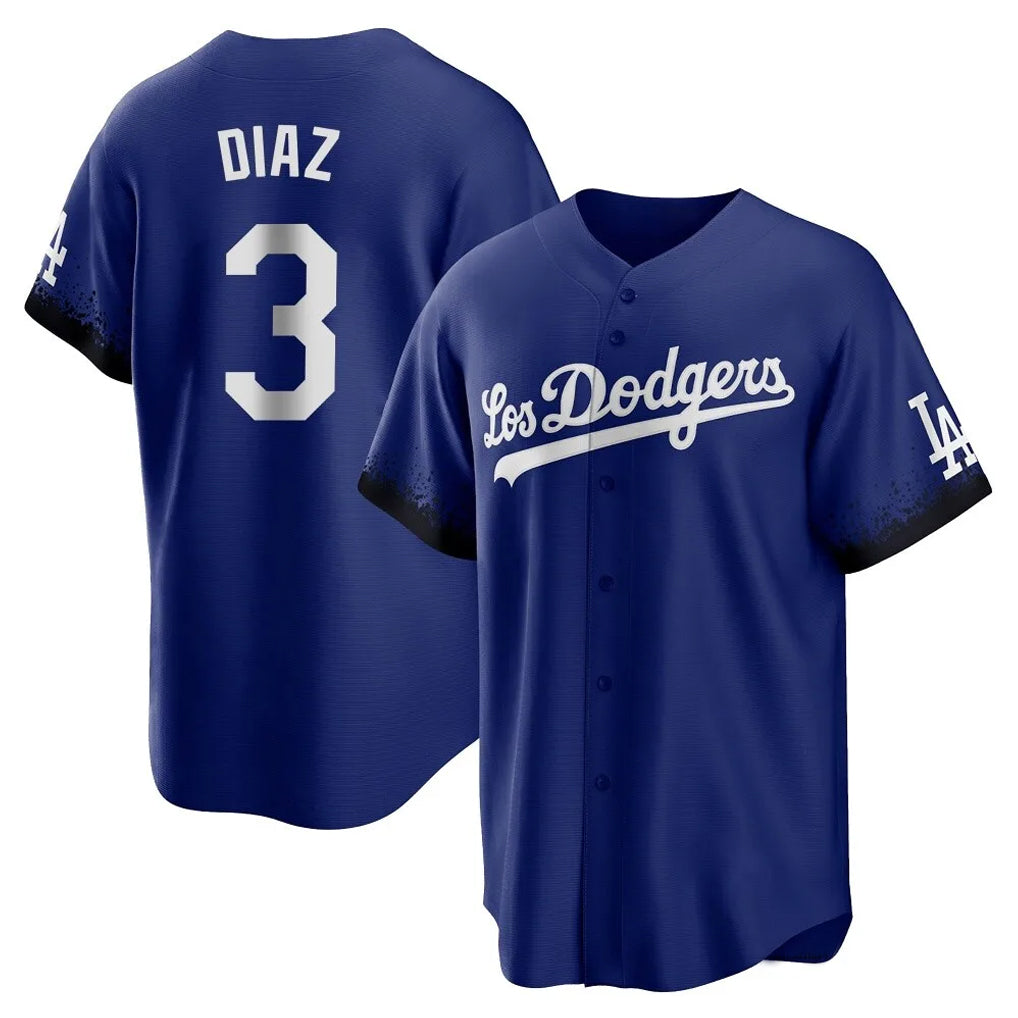 Trusc LA.Dodgers #3 Edwin D¡§aaz Player Royal City Connect Home Game Stitched Jerseys