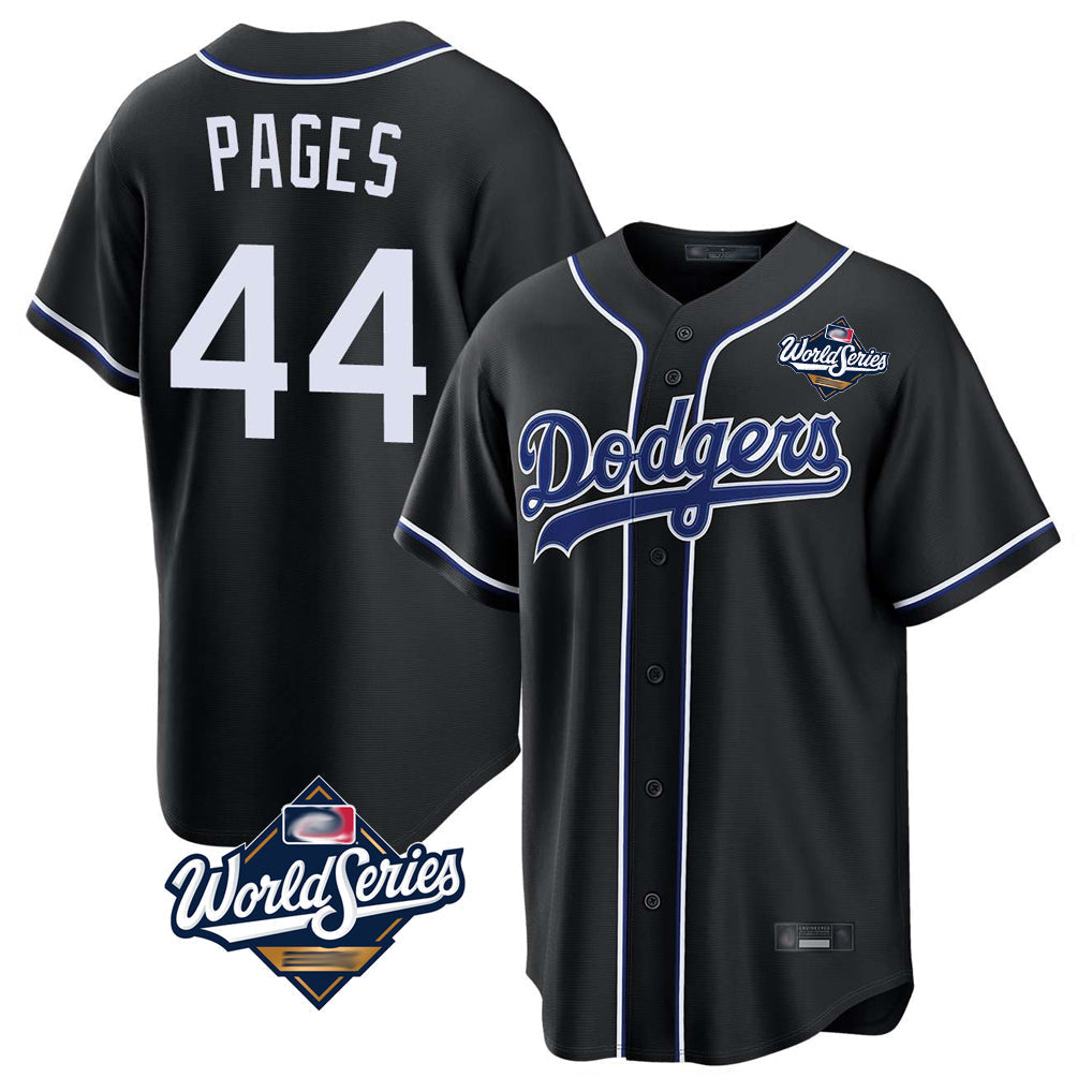 Trusc LA.Dodgers #44 Andy Pages Player Black World Series Carbon Limited Home Stitched Jerseys