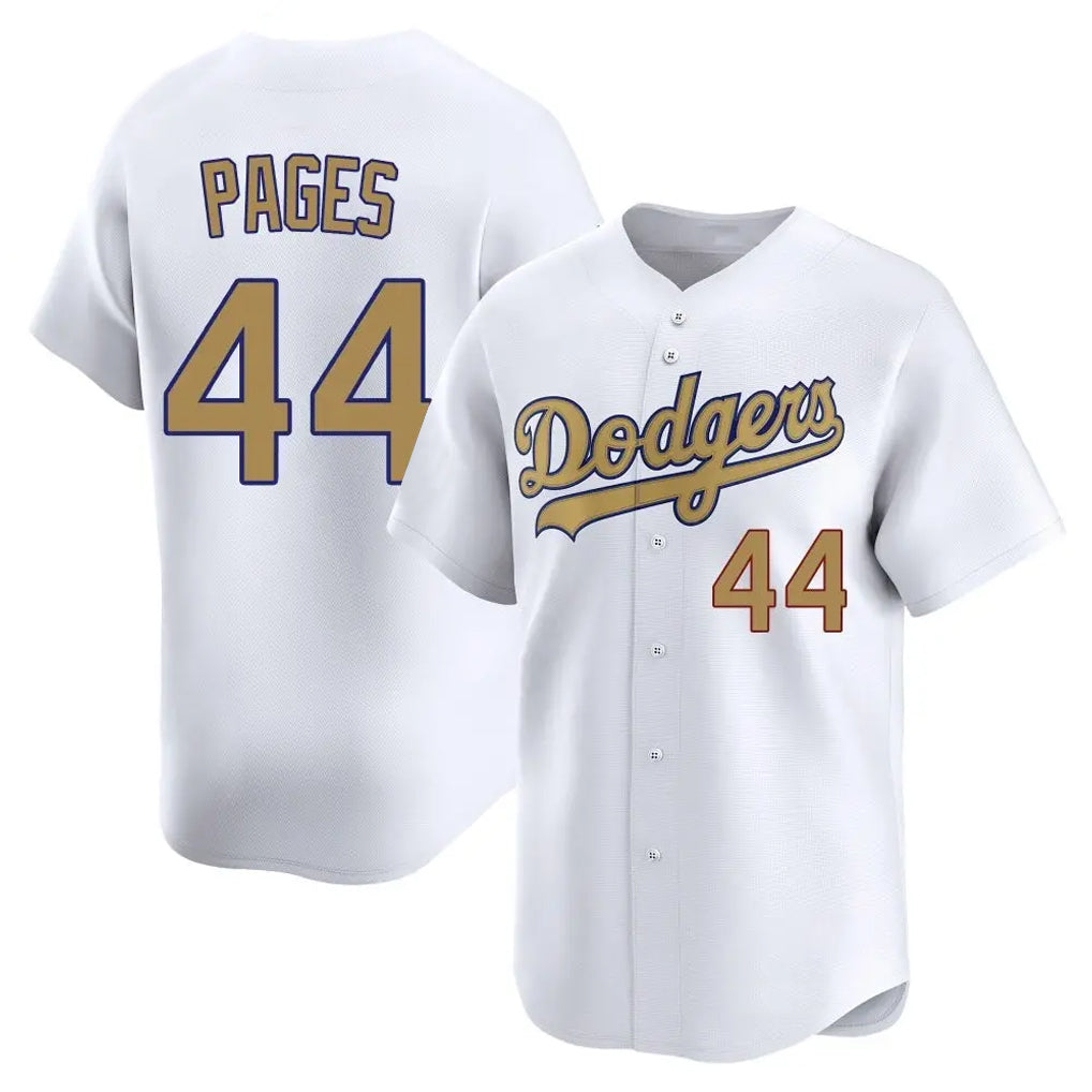 Trusc LA.Dodgers #44 Andy Pages Player Gold Collection Limited Home Stitched Jerseys