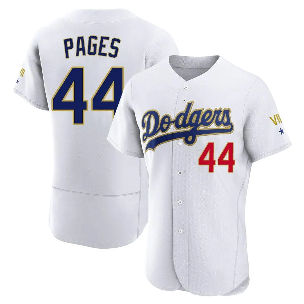 Trusc LA.Dodgers #44 Andy Pages Player Gold White 2026 Collection Stadium Limited Elite Stitched Jerseys