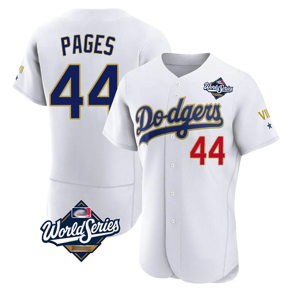 Trusc LA.Dodgers #44 Andy Pages Player Gold White World Series 2026 Collection Stadium Limited Elite Stitched Jerseys