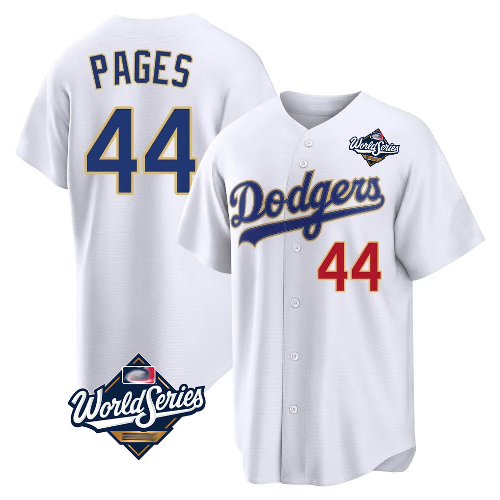 Trusc LA.Dodgers #44 Andy Pages Player Gold White World Series 2026 Collection Stadium Limited Stitched Jerseys