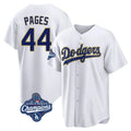 Trusc LA.Dodgers #44 Andy Pages Player Gold White World Series Meet 2026 Collection Stadium Game Stitched Jerseys