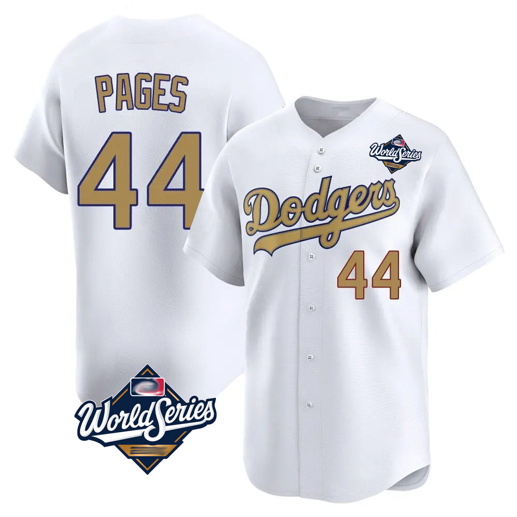 Trusc LA.Dodgers #44 Andy Pages Player Gold World Series Collection Limited Home Stitched Jerseys