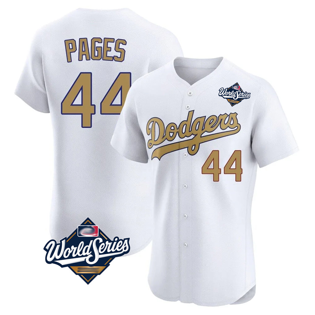 Trusc LA.Dodgers #44 Andy Pages Player Gold World Series Limited Elite Home Stitched Jerseys