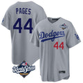 Trusc LA.Dodgers #44 Andy Pages Player Gray World Series Game Home Stitched Jerseys