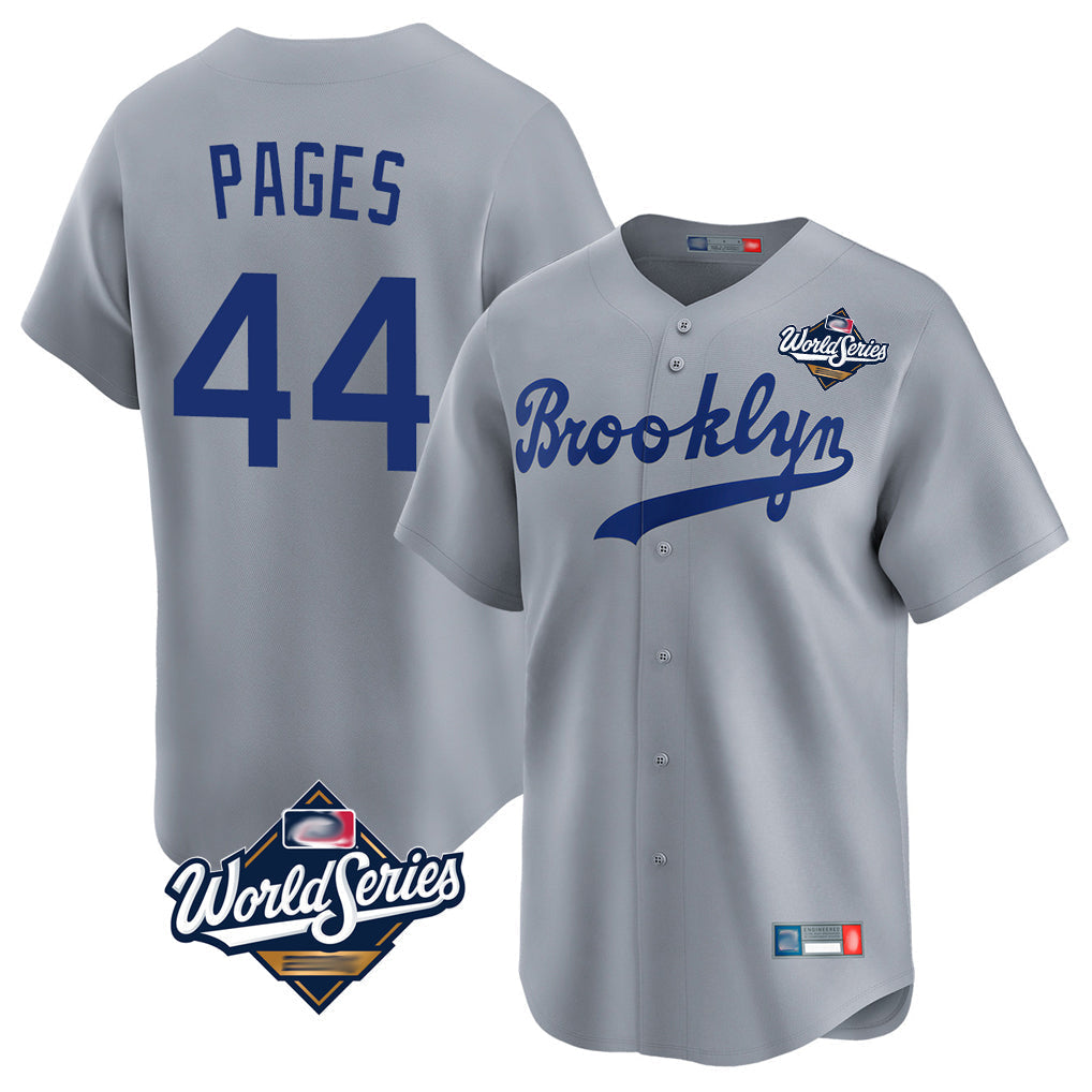 Trusc LA.Dodgers #44 Andy Pages Player Gray World Series Game Limited Home Stitched Jerseys