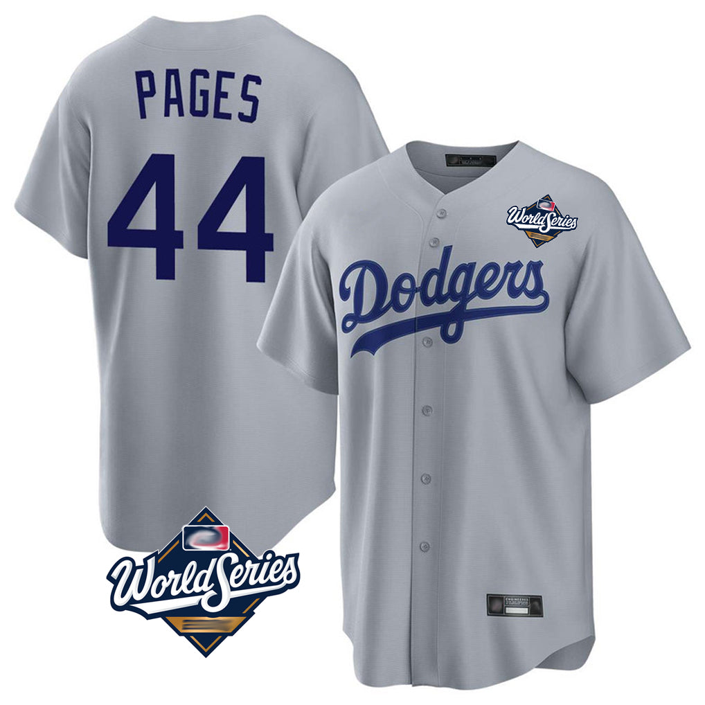 Trusc LA.Dodgers #44 Andy Pages Player Gray World Series Game Stitched Jerseys