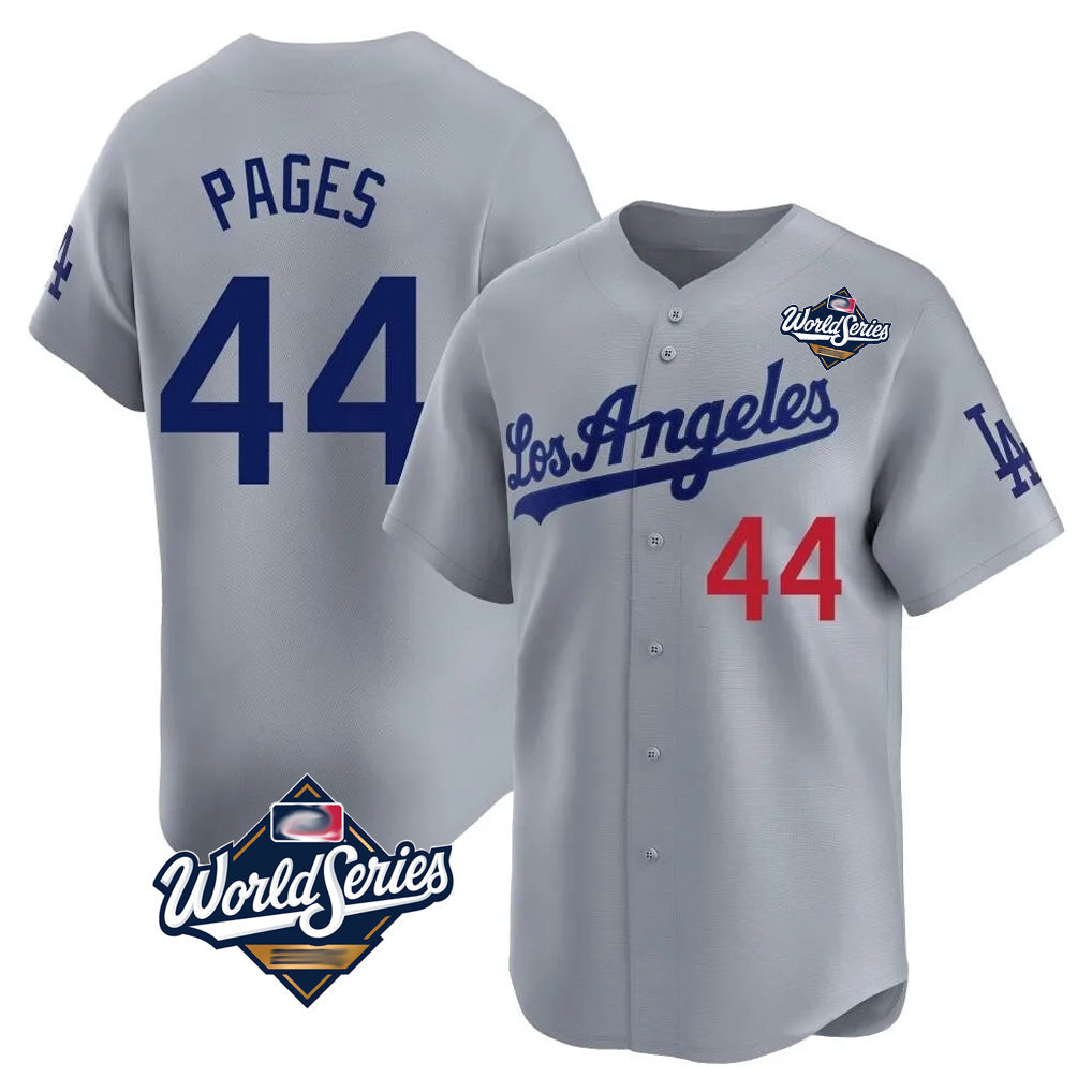 Trusc LA.Dodgers #44 Andy Pages Player Gray World Series Limited Home Stitched Jerseys