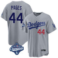 Trusc LA.Dodgers #44 Andy Pages Player Gray World Series Meet Game Home Stitched Jerseys