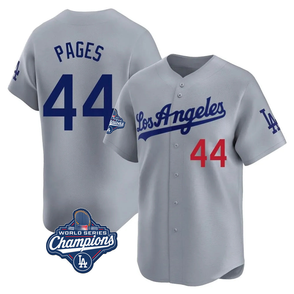 Trusc LA.Dodgers #44 Andy Pages Player Gray World Series Meet Limited Home Stitched Jerseys