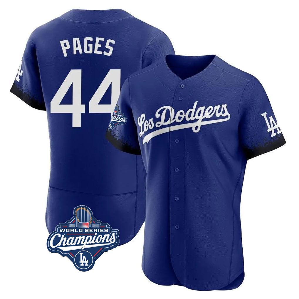 Trusc LA.Dodgers #44 Andy Pages Player Royal World Series Meet City Connect Elite Home Stitched Jerseys