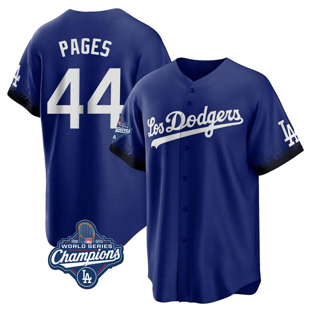 Trusc LA.Dodgers #44 Andy Pages Player Royal World Series Meet City Connect Home Game Stitched Jerseys