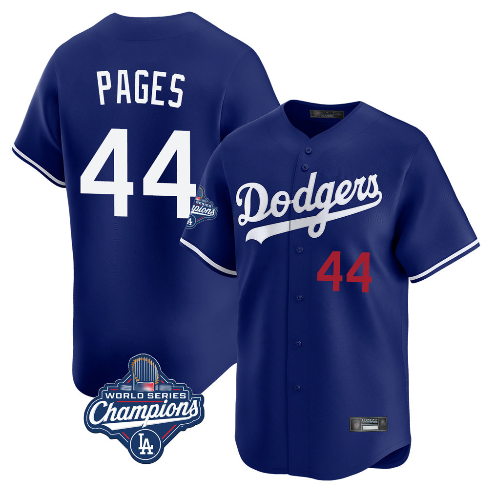 Trusc LA.Dodgers #44 Andy Pages Player Royal World Series Meet Limited Home Stitched Jerseys