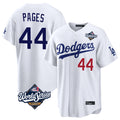 Trusc LA.Dodgers #44 Andy Pages Player White World Series Home Game Stitched Jerseys