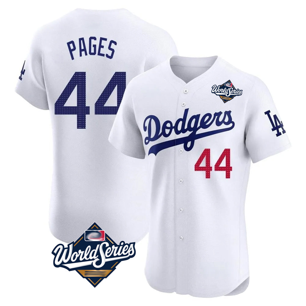 Trusc LA.Dodgers #44 Andy Pages Player White World Series Limited Elite Home Stitched Jerseys