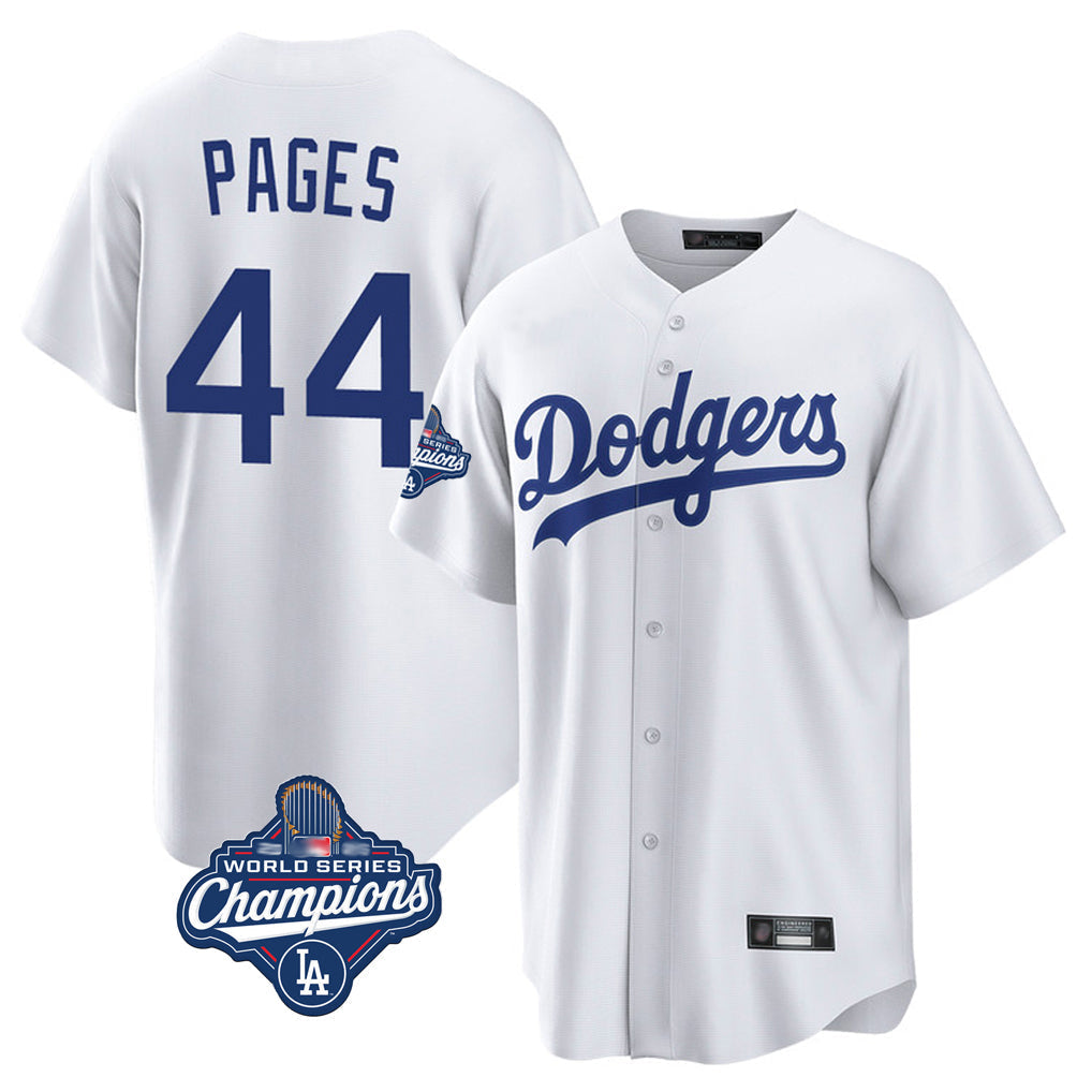 Trusc LA.Dodgers #44 Andy Pages Player White World Series Meet Game Home Stitched Jerseys