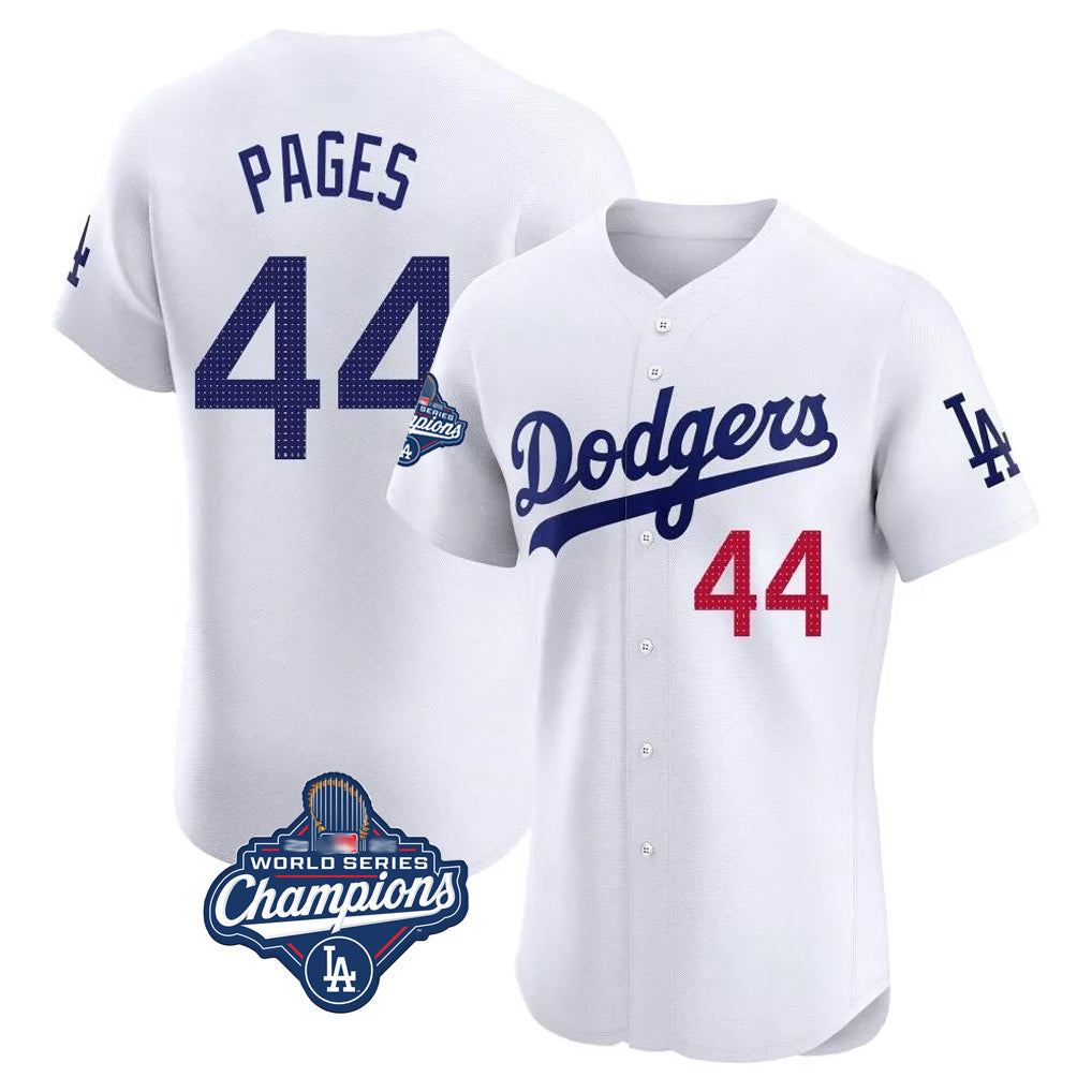 Trusc LA.Dodgers #44 Andy Pages Player White World Series Meet Limited Elite Home Stitched Jerseys