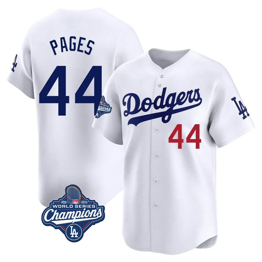 Trusc LA.Dodgers #44 Andy Pages Player White World Series Meet Limited Home Stitched Jerseys
