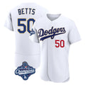 Trusc LA.Dodgers #50 Mookie Betts Player Gold White World Series Meet 2026 Collection Stadium Limited Elite Stitched Jerseys