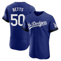 Trusc LA.Dodgers #50 Mookie Betts Player Royal City Connect Elite Home Stitched Jerseys