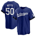 Trusc LA.Dodgers #50 Mookie Betts Player Royal City Connect Home Game Stitched Jerseys