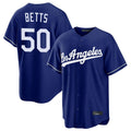Trusc LA.Dodgers #50 Mookie Betts Player Royal Game Stitched Jerseys
