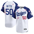 Trusc LA.Dodgers #50 Mookie Betts Player White-Royal Tokyo Series Vapor Premier Limited Stitched Jerseys